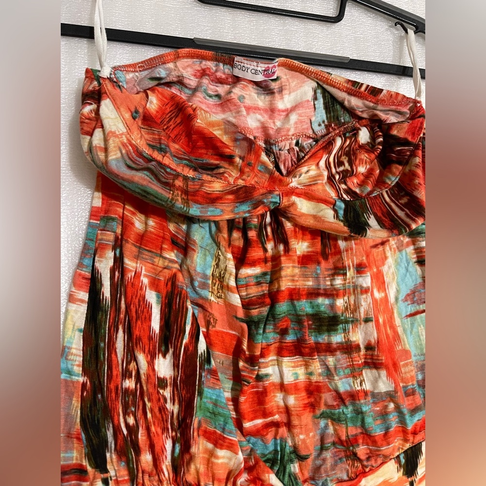 Multicolor Strapless Dress - Picture 9 of 12
